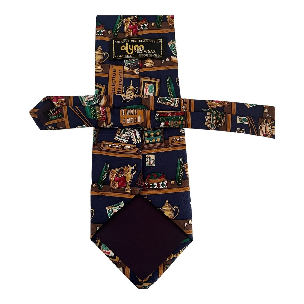Alynn Neckwear Mens Neck Tie Made in USA 100% Silk Golf Theme Trophy Tee Clubs - Picture 5 of 5